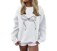 Felpe da donna senza cappuccio Uk Y2K Top da donna stampato-pullover da donna atletica da viaggio a maniche lunghe top da allenamento da donna loungewear felpe oversize vestibilità ampia girocollo