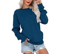 Felpe da donna tinta unita senza cappuccio felpa girocollo donna taglie forti maglioni autunno felpa con cappuccio tinta unita giacca sportiva con cappuccio top caldo capispalla giacche a maniche