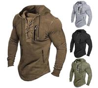 Felpe da uomo a maniche lunghe in tinta unita pullover da uomo con tasca con zip comoda felpa hip pop con coulisse pullover comodo pullover tinta unita autunno inverno felpa con cappuccio con coulisse