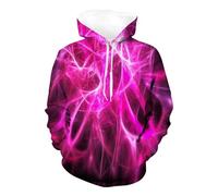 Felpe da uomo e felpe con cappuccio in pile accogliente Plus Size cotone caldo felpe per uomo ampio stampato inverno mens pullover felpe con cappuccio felpa novità casual moda maglione grande, Rosa