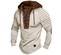 Felpe da Uomo Moda Vintage Felpa Solid Color Pile Cappuccio Resistente Atletica Confortevole Casua Abbigliamento Firmato
