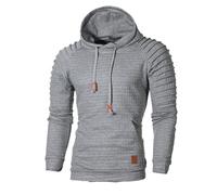 Felpe da uomo Pullover a maniche lunghe Pullover con cappuccio jacquard scozzese patchwork Felpa con cappuccio casual con coulisse Top Pullover Felpe da lavoro Casual Tinta unita Coulisse con tasca