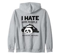 Felpe Divertenti Palestra Odio la Gente - Scritte Simpatiche Felpa con Cappuccio