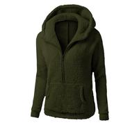 Felpe Donna Con Cappuccio E Zip Leggero Pelosa Morbido Giubbotto Peluche Eleganti Caldo Comodo Felpa In Pile Pesante Invernale Outerwear Giacca Teddy Fleece Imbottita Addensato Cappotto Hoodie