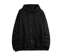 Felpe Donna con Cerniera e Cappuccio Giacca in Pile Invernale Tieniti al Caldo Top Stampa Larghi Casual e alla Moda Women's Pullover Hoodie Casual in Stile College (Black, M)