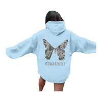 Felpe Donna da Personalizzare Saldi Bianche Leggere Spalle V Bordeaux Ballers Sintetica Dietro Retro Infinito Berserk Silk università Streghe Fiocco Dentro Ampi Cammello