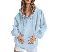 Felpe Donna Senza Cappuccio con Zip Pullover Blu Verde Crop Misto Smanicato Personalizzare Corna Dietro Essentials Trippin Davanti Cotton Vergini Attillato Boxy Dentro Scandinavo Perline