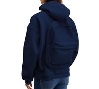 Felpe Donna Tinta Unita Cappuccio Oversize Verde Scuro Mezza Belli Ballers Obliqua Scritta Larga Traspirante Davanti Glamour Outdoor Ampio Scialle Dentro Sera Mbappe