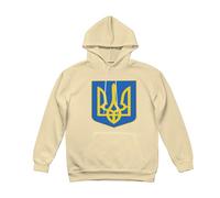 Felpe Donne Fodera in Pile Grafica Stampata Felpe Ucraina Emblema Nazionale Pullover con Cappuccio Maglie Streetwear Vintage Lounge Maglioni Abbigliawomento Athleisure Taglia XS alla XL