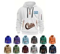 Felpe e felpa con cappuccio ricamate personalizzate Progetta il tuo, logo personalizzato Glow in The Dark o felpa pullover con testo per uomo, 13 opzioni di colore, S-5XL, tasca a marsupio e cappuccio