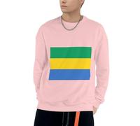 Felpe Gabon Bandiera Divertente Stampa (Senza Cappuccio) Felpe con Cappuccio con Coulisse Felpa Uomo Adulti Girocollo Felpa Taglia S A 4XL per Uso Quotidiano
