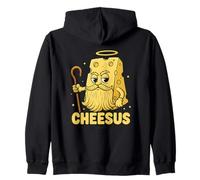 Felpe Gesù Divertenti pazze e strane cristiane Cheesus Frase Felpa con Cappuccio