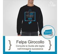 Felpe Girocollo Marito Papà Meraviglioso Orme Piedi Anelli AB19