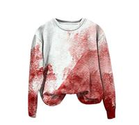 Felpe grafiche con parole per le donne sarcastico Halloween Humor Pullover morbido stampato camicia casual confortevole elegante moda top felpa stretch fit felpe, Beige, XL