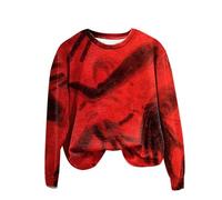 Felpe grafiche con parole per le donne sarcastico Halloween Humor Pullover morbido stampato camicia casual confortevole elegante moda top felpa stretch fit felpe, Rosso mattone, XL