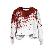 Felpe grafiche con parole per le donne sarcastico Halloween Humor Pullover morbido stampato camicia casual confortevole elegante moda top felpa stretch fit felpe, bianco, XL