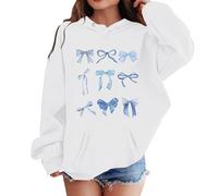 Felpe Invernali Ragazze Manica Lunga Morbida Elegante Leggero Morbidi Autunno e Inverno Sweatshirt Graziosa Felpa Calda con Cappuccio Stampa per Tutti i Giorni