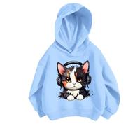 Felpe Invernali Ragazzo Basic Comfort Morbidi Economici Casual per Inverno Autunno Sportswear con Cappuccio Foderate in Pile Felpa Bambina a Girocollo Sweatshirt Bambini 2-6 Anni