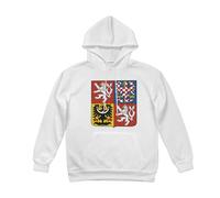 Felpe Moda Donne Manica Lunga Fodera in Pile Vintage con Lacci Felpe con Cappuccio Repubblica Ceca Emblema Nazionale Stampa Maglie con Coulisse per Uso Quotidiano attività Ricreative