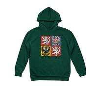 Felpe Moda Donne Manica Lunga Fodera in Pile Vintage con Lacci Felpe con Cappuccio Repubblica Ceca Emblema Nazionale Stampa Maglie con Coulisse per Uso Quotidiano attività Ricreative