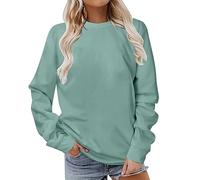 Felpe natalizie da donna maglioni per donne ragazze top a maniche lunghe felpe in pile tinta unita girocollo pullover con cappuccio vestiti autunnali