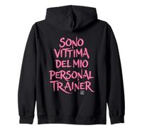Felpe Palestra Donna Divertenti - Vittima del Mio Trainer Felpa con Cappuccio