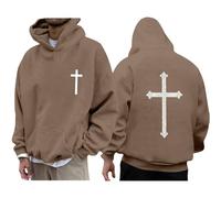 Felpe Per Gli Uomini Uk Maglioni Mens Felpe Con Cappuccio Sportswear Pullover Uomini Felpe Uk Felpe Pullover Felpa Uomo Felpe Da Allenamento Cotone Per Oversize Felpa Maglione, Caff, XXL