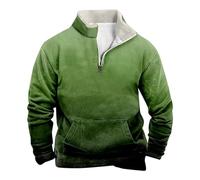 Felpe per gli uomini Uk Retro Felpa da uomo Felpa di colore sfumato Felpe a maniche lunghe Pullover a mezza zip Maglioni casual alla moda Vestibilità ampia Abbigliamento da lavoro Leggero Allenamento