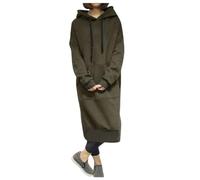 Felpe Per Le Donne Uk Casual Oversize Lungo Signore Lunghe Felpe Con Tasche E Cappuccio Maglioni Invernali Activewear Giacca Maglioni Felpa Con Tasche Abbigliamento Sportivo Top Autunno Felpa, Verde