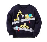 Felpe per Neonato Comodo e alla Moda Cappotto con Cappuccio Stampa Animale del Fumetto Ultra Morbida Oversize Solid Color Pullover Bambino Bambini da 1 a 7 Anni