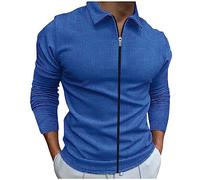 Felpe per uomo adulto palestra t-shirt uomo cotone oversize uomo top manica lunga camicia casual uomo top oversize collare estensori per uomo t-shirt maniche lunghe felpe top, Blu, 3XL