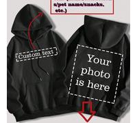 Felpe personalizzabili - Crea la tua felpa stampata personalizzata aggiungendo le tue foto preferite e testo personalizzato (logo/slogan/città/famiglia/persona amata/citazione preferita) Ornamentale, 