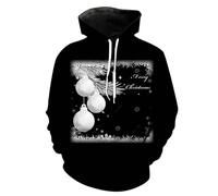 Felpe Personalizzata Uomo Brutti Divertente con Cappuccio, Maglione Natalizio Casual Vintage Creativa Maglia Taglia Forte Elasticizzato Termica Sweater Manica Lunga Stampa di Natale
