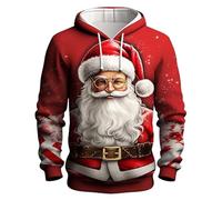 Felpe Personalizzata Uomo Divertente Brutti con Cappuccio, Maglione Natalizio Creativa Casual Vintage Maglione Confortevole Termica Elasticizzato Felpe Manica Lunga Fantasia Natalizi Autunno Inverno