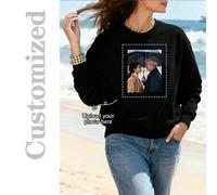 Felpe personalizzate per il Capodanno per coppie! Personalizza con i vostri nomi e stampe luccicanti 2025 - Stile slim fit o oversize da donna. Ottimo per feste di Capodanno, vedute dei fuochi d'artif