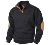 Felpe Senza Cappuccio Uomo Firmate Invernale Felpe Micropile Con Zip 1/4 Leggera Offerta Pullover Collo Alto Pesante Caldo Sweatshirt Taglie Forti Casual Lupetto Oversize Vintage Abbigliamento