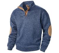 Felpe Senza Cappuccio Uomo Firmate Invernale Felpe Micropile Con Zip 1/4 Leggera Offerta Pullover Collo Alto Pesante Caldo Sweatshirt Taglie Forti Casual Lupetto Oversize Vintage Abbigliamento