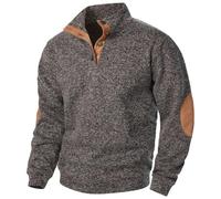 Felpe Senza Cappuccio Uomo Firmate Invernale Felpe Micropile Con Zip 1/4 Leggera Offerta Pullover Collo Alto Pesante Caldo Sweatshirt Taglie Forti Casual Lupetto Oversize Vintage Abbigliamento