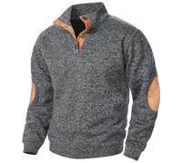 Felpe Senza Cappuccio Uomo Firmate Invernale Felpe Micropile Con Zip 1/4 Leggera Offerta Pullover Collo Alto Pesante Caldo Sweatshirt Taglie Forti Casual Lupetto Oversize Vintage Abbigliamento