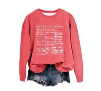 Felpe sportive da donna Workou da donna girocollo vintage Y2K top country teen felpe 2025 autunno comfort carino tinta unita goth donna felpe pullover vestibilità ampia, Rosso anguria, XL