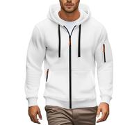 Felpe sportive da uomo 1/4 con zip, pullover con cappuccio, tasche con zip, in pile, con coulisse, a maniche lunghe, per abbigliamento sportivo, top con polsini, camicie con cappuccio, vestibilità