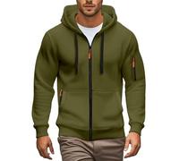 Felpe sportive da uomo 1/4 zip pullover con cappuccio tasca con cerniera in pile coulisse manica lunga tuta top polsini camicie con cappuccio vestibilità ampia casual classica alla moda lavoro felpe