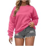 Felpe taglie forti da donna a maniche lunghe in pile pullover oversize per le donne UK manica lunga casual allentato sportivo yoga palestra top donna ragazze autunno inverno moda