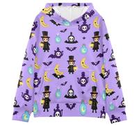 Felpe unisex per bambini, con cappuccio, per Halloween, dottore della peste, strega, spirituale, 7-8 anni