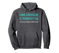 Felpe Uomo con Cappuccio Regalo Marito Moglie Perfetta Felpa con Cappuccio, Unisex per Adulti, Grigio Scuro, XL