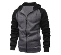 Felpe Uomo, Felpa Cardigan con Cappuccio da Uomo Felpa con Cappuccio con Zip Strutturata Ampia Giacca con Maniche inserite