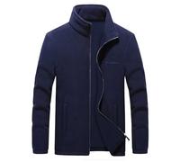 Felpe Uomo - Giacca in Doppio Pile da Uomo con Taglia Extra e Giacca in Pile Extra Spessa (Dark Blue, XL)