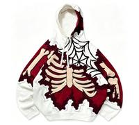 Felpe Uomo Halloween Con Cappuccio Luna Pullover Notte Mistero Casual Moda | Atmosfera Affascinante Che Rievoca Il Mistero Della Notte Con Un'Eccellente Precisione Grafica E Sfumature Suggestive