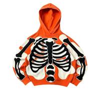 Felpe Uomo Halloween Con Cappuccio Luna Pullover Notte Mistero Casual Moda | Atmosfera Affascinante Che Rievoca Il Mistero Della Notte Con Un'Eccellente Precisione Grafica E Sfumature Suggestive