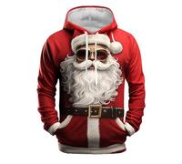 Felpe Uomo Natale Brutti con Cappuccio, Maglioni Natalizi Famiglia Tendenza Creativa Maglione Taglia Forte Elasticizzato Termica Sweater Fantasia Manica Lunga Autunno Inverno per Il Tempo Libero